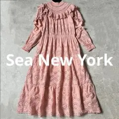 華やか♡ Sea New York カットワーク レース ティアード ワンピース