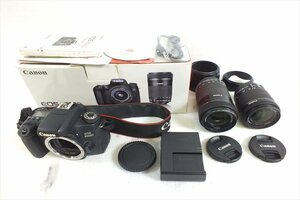 ◇ Canon キャノン EOS8000D ダブルズーム デジタル一眼レフ 18-55　55-250 中古 現状品 241008M1379