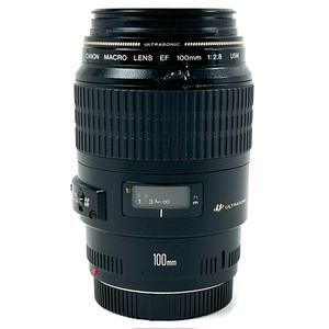 キヤノン Canon EF 100mm F2.8 MACRO USM 一眼カメラ用レンズ（オートフォーカス） 【中古】