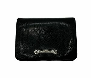 【中古】ChromeHearts クロムハーツ ジョーイ 二つ折り財布 ダガー シルバー金具 925 レザー ブラック