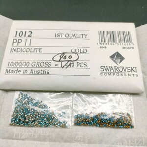 ☆ほぼ未使用 SWAROVSKI スワロフスキー ヴィンテージ ルース 1012 11PP 10gross indicolite インディゴライト 裸石 グルーデコ R-435