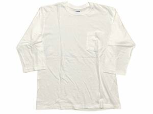 59 未使用品 Lサイズ WAREHOUSE ウェアハウス DOUBLEWORKS ダブルワークス 7分袖 ポケット Tシャツ ポケT ホワイト