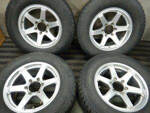 パT8558■265/65R17 BRIDGESTONE BLIZZAK DM-V2 社外 7.5J 6H +26 PCD139.7 スタッドレス★条件付送料無料★ランクル プラド サーフ