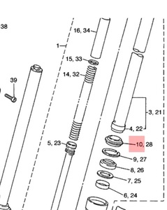 DY-06【XJR400R】RH02J 4HMJ フロントフォーク ダストシール1個　ヤマハ純正　未使用新品　レタパライト　定形外発送