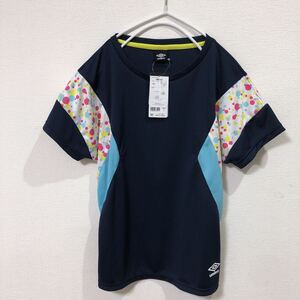 ★未使用 アンブロ umbro 半袖Tシャツ スポーツウェア レディース ネイビー Lサイズ