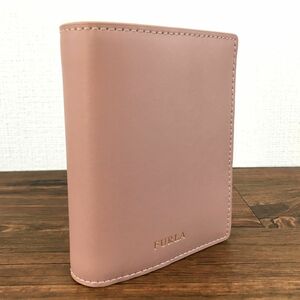 ☆送料無料☆ 未使用品 FURLA 二つ折り財布 ピンク レザー コンパクトウォレット フルラ 218