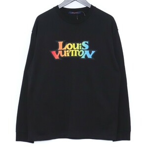 LOUIS VUITTON LVフェードプリンテッドロングスリーブTシャツ M ブラック RM231M NPG HOY31W ルイヴィトン 長袖カットソー レインボーロゴ