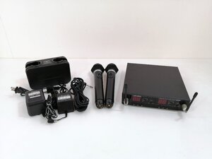 ワイヤレスマイク&レシーバーセット■audio technica ATW-T62a ATW-R75a BC700 カラオケ機器 UHF マイクロホン プロボーカル用 無線