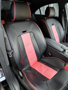 [即決あり] Mercedes-Benz ベンツ W218 CLS 専用 シートカバー ブラック レッド AMG カスタム シート カバー キーケース付