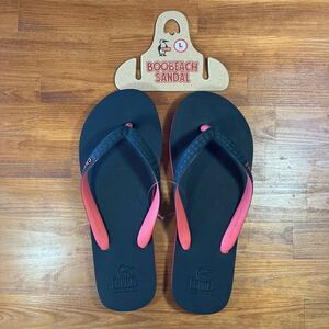 【送料込み／新品】CH63-1010　CHUMS チャムス　Boobeach Sandal ビーチサンダル　ブラック/レッド　Lサイズ　28-29cm レア