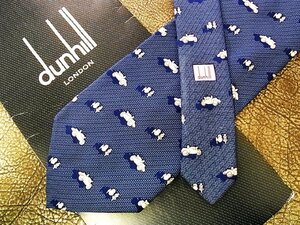 ★良品★3R05407【dunhill】ダンヒル「バイク 乗り物 柄」ネクタイ