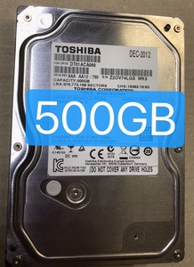 2160170★中古 検査済TOSHIBA◆DT01ACA050◆500GB ハードディスク 3.5HDD SATA　7200rpm 同梱ok