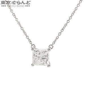 101751086 ティファニー プリンセスカット ダイヤモンド ネックレス Pt950 ダイヤ 1.56ct E VS1 3EX ネックレス レディース 仕上済