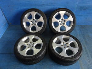 ★イボ付き★ BBS製 VW ゴルフ5 GTI純正17インチホイール 4本 7.5J +51 5H 112 DUNLOP DIREZZA DZ101 225/45R17 フォルクスワーゲン Golf