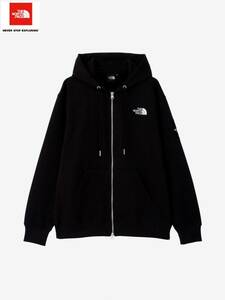 THE NORTH FACE Square Logo Full Zip Black ザ ノースフェイス スクエア ロゴ フルジップ パーカー（メンズ）ブラック／黒 NT12335-K／XL