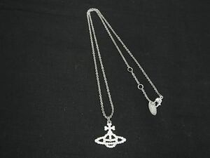 1円 Vivienne Westwood ヴィヴィアンウエストウッド オーブ ラインストーン ネックレス ペンダント アクセサリー シルバー系 FD2300