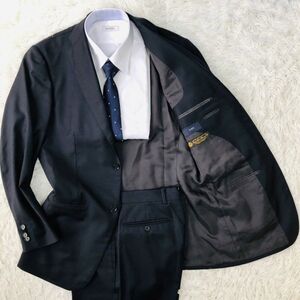 【SHIPS×LoroPiana】　スーツ　セットアップ　テーラードジャケット　ネイビー　48 　総裏　センターベンド　毛　super120