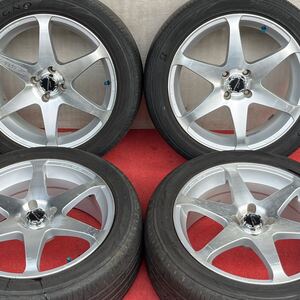 CRIMSON.INC HOKUTO RACING 17インチ×7JJ ＋40 PCD100 4穴BRIDGESTONE/REGNO GR-X2 215/50R17ラジアルタイヤ付き4本セット。