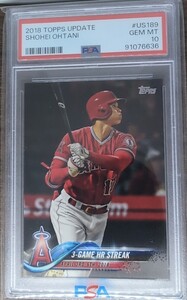 PSA10 2018 TOPPS UPDATE US189 大谷翔平