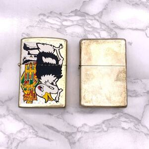 FN14206V【1000円スタート!!】ZIPPO ジッポ STERLING 2003 獣王 ライター オイルライター 喫煙具 喫煙グッズ 2点セット