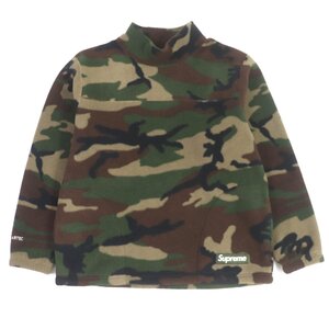 極美品□Supreme シュプリーム 22AW Polatec Mock Neck Pullover カモフラ フリースジャケット トップス カーキ系 S 正規品 メンズ