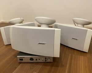 BOSE LOUDSPEAKER DS 40SE 3台 & IZA 250-LZ Integrated Amplifier 1台。セット販売。ボーズ 音響機器 店舗 オーディオ オーディオ機器 