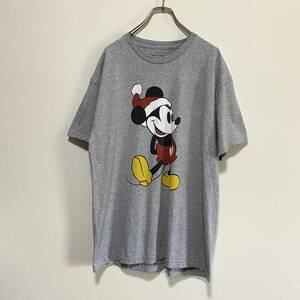 アメリカ古着　ミッキー　クリスマス　半袖　Tシャツ　Disney　ディズニー　ミッキーマウス　XLサイズ　【I126】