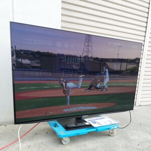 【直接引き取り品】SHARP シャープ 55インチ有機ELテレビ 4T-C55DQ1 2022年製 リモコン付き 東京都町田市 発送不可 【管E169-2406】