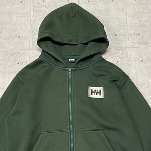 90s 00s HELLY HANSEN ジップパーカー 裏起毛 ヘリーハンセン　　90年代 00年代 刺繍 ボックスロゴ ハイクオリティー アウトドア YL1105