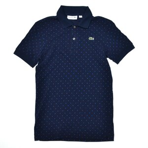 定価14300円 LACOSTE ラコステ ショートスリーブ 鹿の子ポロシャツ ドット PH107E US XSサイズ メンズ M912122