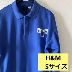 H&M エイチアンドエム トレーナー テトリス ブルー Sサイズ