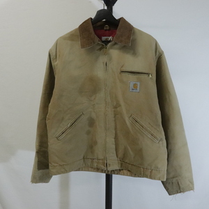 P928 2000年代製 Carhartt カーハート デトロイトジャケット■00s 約XLサイズくらい ブラウン ダック ワーク アメカジ 古着 激安 希少