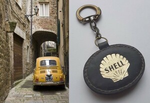 1960年〜仏製/SHELL/キーホルダー/シトロエン DS21/ルノーサンク/2CV/4/mods/カングー/lambretta/キャトル/アルピーヌ/フィアット500L