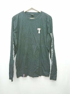 ◇ TOMMY トミー シンプル ロゴ プリント 長袖 Tシャツ カットソー サイズXL ブラック メンズ P