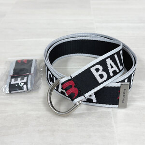 【HA1000】未使用・訳あり BALENCIAGA バレンシアガ メンズ ダブルリング ナイロン ベルト D RING BELT 703137 210AA ウェビングテープ