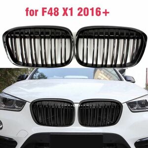 【送料無料】フロントグリル キドニーグリル ブラック BMW X1 F48 F49 2016-2020