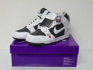 国内正規 新品未使用 Supreme × Nike SB Dunk High By Any Means "White Black" シュプリーム ナイキ SB ダンク US9.5 27.5cm