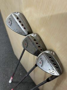 超お値打ち出品 入手困支給売品 callaway MD4ノーメッキウェッジ3本セット 50° 54° 58° DG TOUR ISSUE flex-S 挿り usedほぼ新品