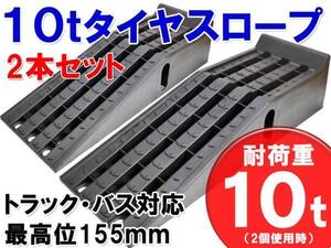 10t タイヤスロープ　　カースロープ　トラック　バス対応！　2個セット 最大積載10Ｔ　