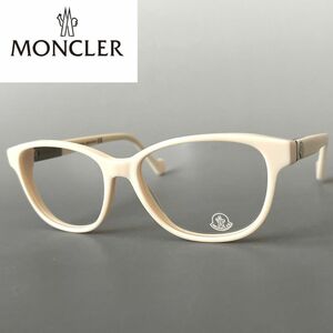 モンクレール メガネフレーム MONCLER 【新品】 キャットアイ ホワイト メンズ レディース 度付き 眼鏡 おしゃれ 白 伊達メガネ