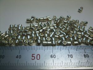 即決メタルパイプ 3ｍｍ シルバー１００個（ブラスパイプ）■00