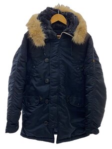 ALPHA INDUSTRIES◆N-3B フライトジャケット/Lサイズ/ナイロン/ネイビー/20094-0867/アルファインダストリーズ