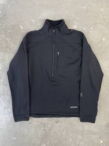 超美品！USA製！ブラック！Rシリーズ PATAGONIA パタゴニア フリース インナー アウトドア キャンプ プルオーバー 黒 大きいサイズ