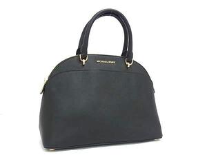 1円 ■美品■ MICHAEL KORS マイケルコース レザー ハンドバッグ トート レディース ブラック系 FL0398