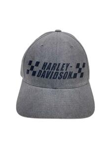 HARLEY DAVIDSON◆キャップ/-/キャンバス/GRY/無地/メンズ