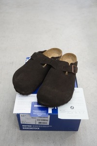 新品 正規 BIRKENSTOCK ビルケンシュトック BOSTON MOCCA ボストン スエード レザー スリッポン サンダル 0060901 茶サイズ43本物 1001O▲