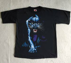 ◆ブラックパンサー Tシャツ Black Panther アニマルプリント 黒豹 検 Iggy Pop