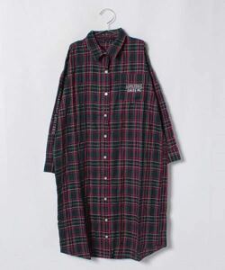 2回着用ラブトキシック LOVETOXIC ロングチェックシャツワンピース150 羽織り4290円　チェック柄 キッズ　子供服