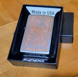 【新品】Zippo 205 Marlboro Orange Paisley 2022年製