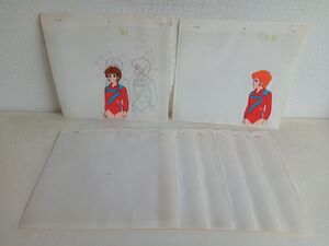 セル画まとめ売り/ 処分品 / アタッカーYOU！ / 葉月優 & キャラクター不明 / 計8点 / 縦…約23cm、横…約26.5cm / 原画付き / 【Z005】